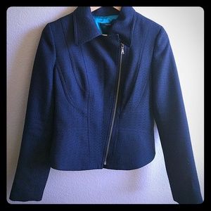 Tahari Zip Up Moto style blazer